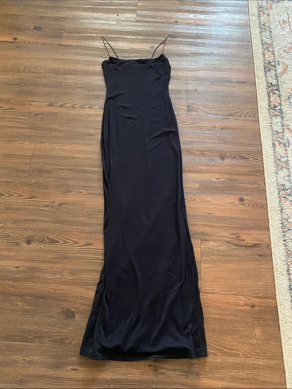 Glassons Black Spaghetti-Strap Maxi Slip Dress
